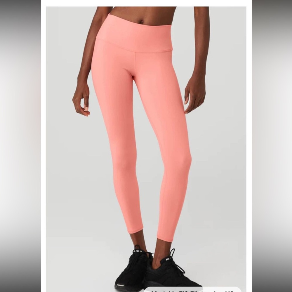 ALO Large 7/8 High-Waist airbrush legging strawberry lemonade